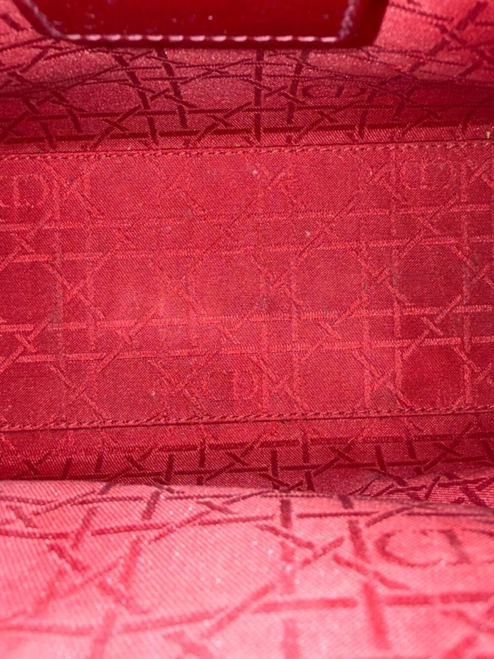 Dior Lady Dior Red Patent Leather 5-Cannage Handbag - Picture 9 of 9
